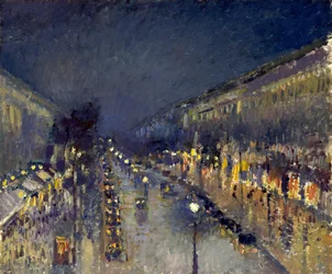 Der Boulevard Montmartre bei Nacht